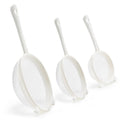 Kefir Strainer Set, 3-Size Plastic Non-Metal Sieve with Fine Mesh for Kefir Grains, Milk Kefir, Water Kefir & Kombucha & Quinoa - Durable, Food Grade & Easy Clean