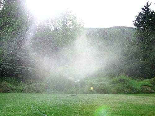 Apollo Exports International Rainforest Ecological Sprinkler - Green & Silver, Impulse Style, Rubber Material, Garden Sprinkler, 1900 sq. ft. Coverage, 12" Spike, Low Pressure Well Systems Compatible