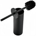Standing Toilet Brush,Toilet Bowl Brush Holder Set,Bathroom Deep Cleaning Toilet Scrubber Rim Cleaner,304 Stainless Steel Toilet Clean Decorative Accessories for Toilet Cleaning (Matt Black) ﻿