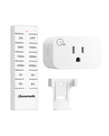 DEWENWILS Wireless Remote Control Outlet with Timer, Indoor Remote Timer Outlet, No Interference No Wiring, 15A/1875W 100FT RF Range, Countdown Light Switch for Lamp, Fan, Christmas Decor