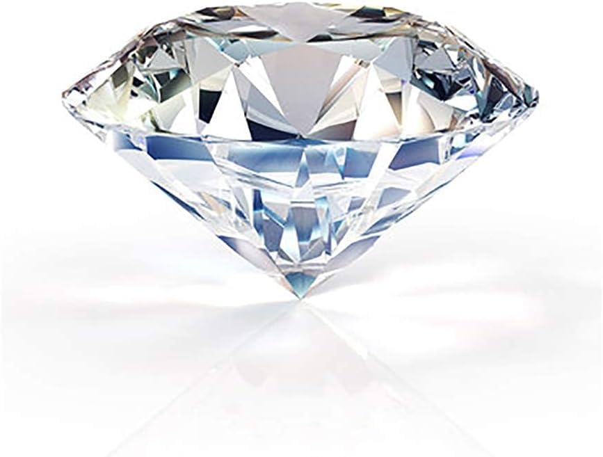 80MM Clear Crystal Diamond Paperweight with Metal Stand Large Diamond Jewels Wedding Decorations Centerpieces Home Decor (3.15 inch)