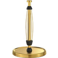 Paper Towel Holder Countertop, One-Handed Tear, Stainless Steel, Weighted Base, Porte Essuie Tout with Ratchet Mechanism for Kitchen Bathroom Decor Accessories, Gold