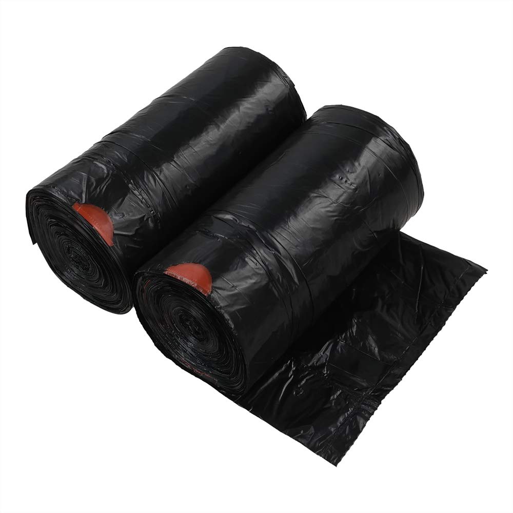 DynkoNA 1.5 Gallon Small Garbage Bags Black, Trash Bags With Handles, 110 Bags/2 Rolls
