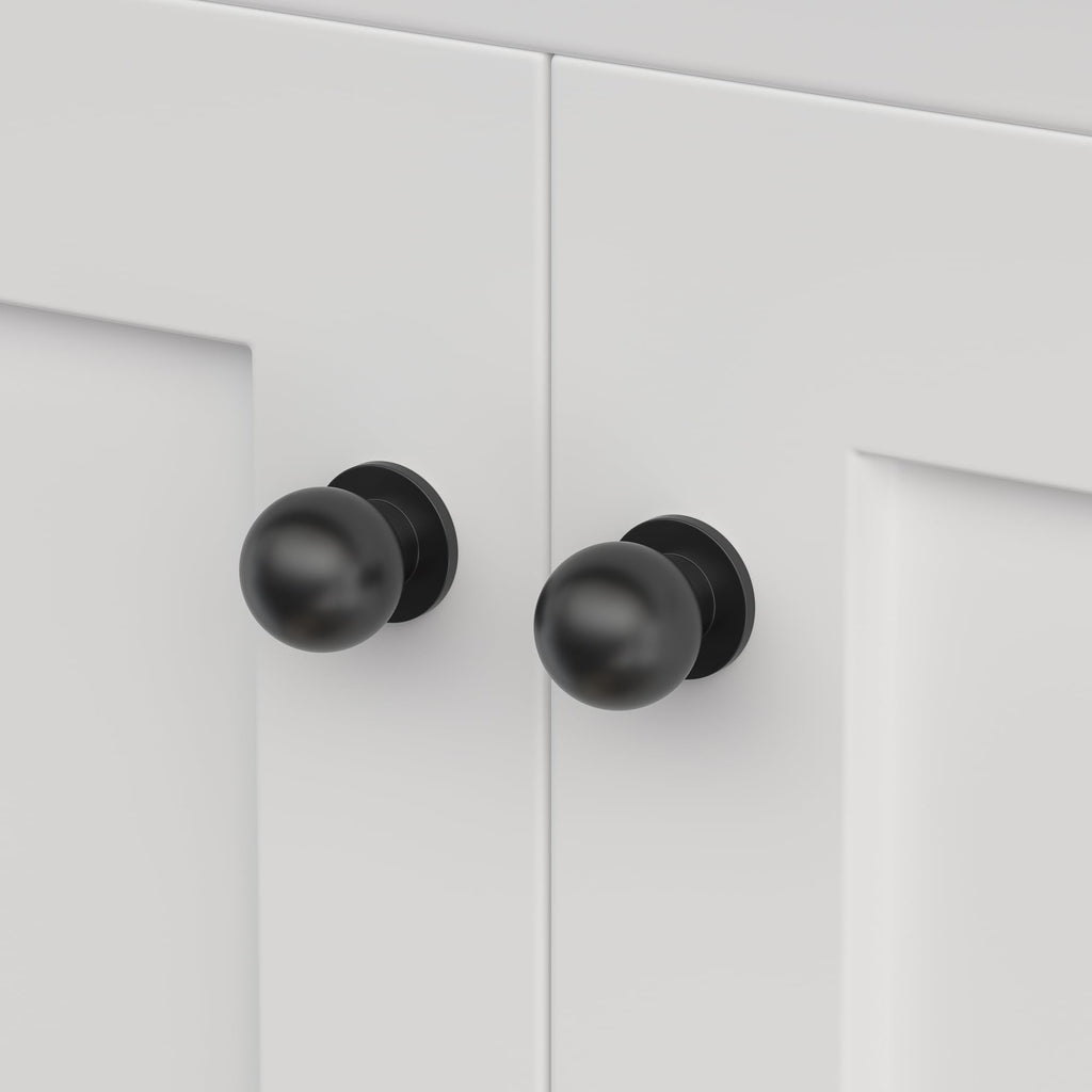 goldenwarm 10 Pack Cabinet Knobs Black Knobs for Cabinet Black Cabinet Knob Dresser/Drawer/Kitchen Cabinet Cupboard Hardware Diameter: 1Inch(25mm)