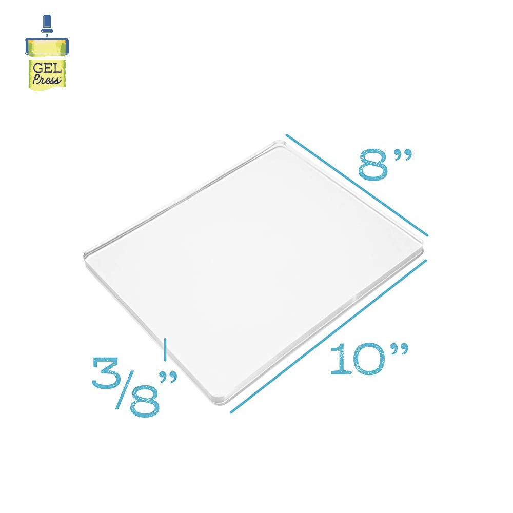 Gel Press Monoprinting Print Plate - 8” X 10” (20.3 X 25.4 cm) Gel Plate - Printmaking Supplies - Reusable Gel Printing Plates for Press Art for Card Making, Scrapbooking, Journaling, Arts & Crafts