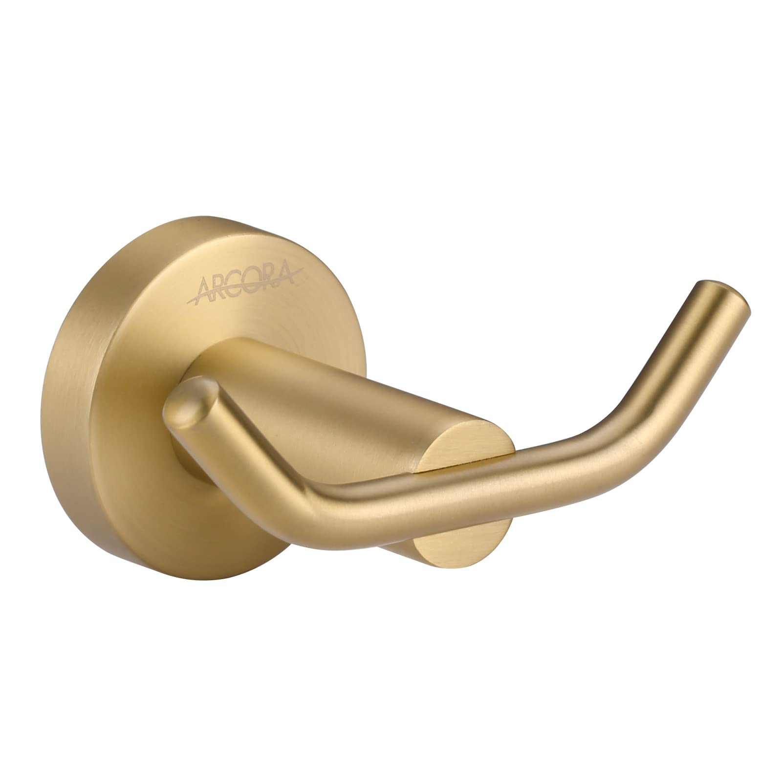ARCORA Brushed Gold Towel Hooks, SUS 304 Stainless Steel Wall Hooks, Heavy Duty Robe Hooks 1 Pack, Modern Towel Hooks for Bathroom