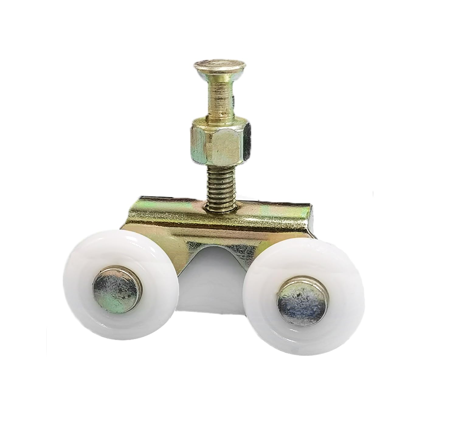 3/4 Inch Sliding Pocket Door Rollers Assembly, Sliding Door Wheels Replacement Part with Top Hanger for Johnson Part Hardware Kit, Sliding Door Hardware Kits for Bypass, Closet Doors