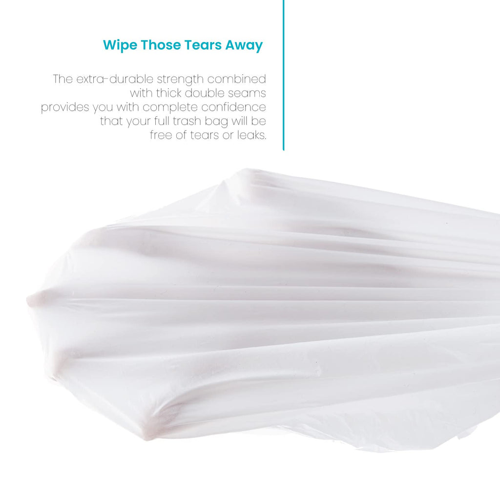 Home Zone Living 8 Gallon Kitchen Trash Bags with Drawstring Handles, Heavy Duty Custom Fit Design for 30 Liter Dual Recycling Liners, Code 30R, 60-Count
