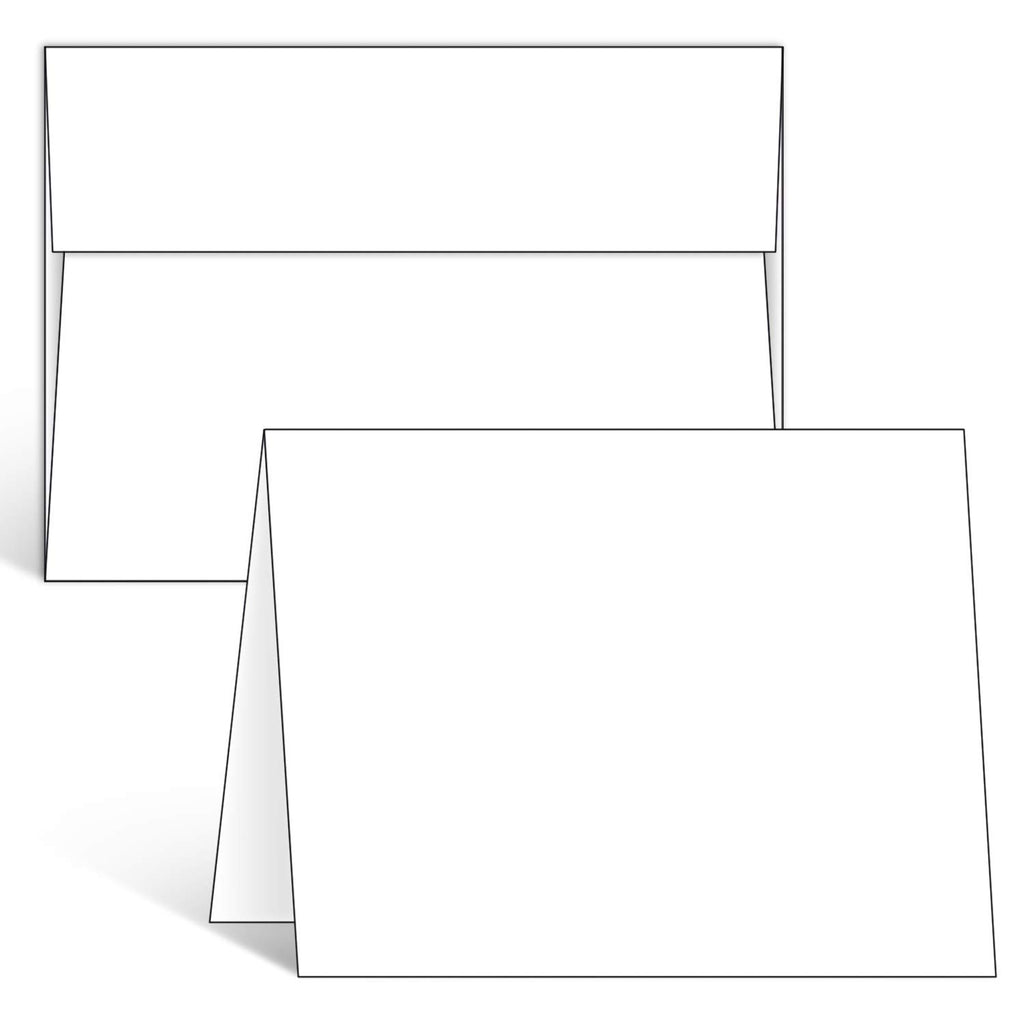 100 Pack Blank White Cards and Envelopes, Ohuhu 5 x 7 Heavyweight Folded Cardstock and A7 Envelopes for DIY Cards, Wedding, Birthday, Invitations, Thank You Cards & All Occasion