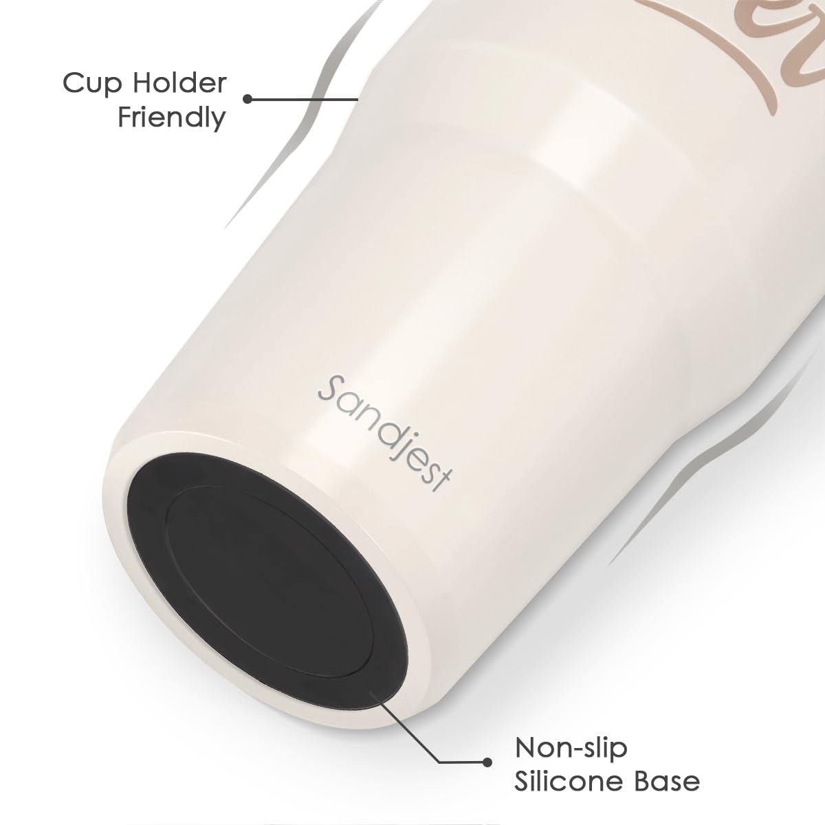 SANDJEST Mom Stainless Steel Straw Lid Tumbler 30oz with Carry Handle for Women, Best Mom Ever Insulated Travel Coffee Cup, Gift for Sports Outdoor Mother's Day Christmas Birthday