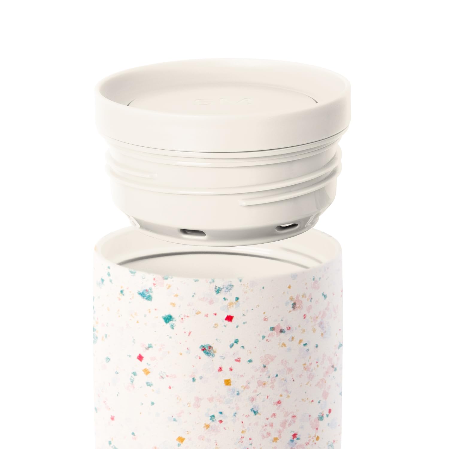 Simple Modern Travel Coffee Mug Tumbler with 360° Lid | Ceramic-Lined Insulated Stainless Steel Cold Brew Iced Coffee Cup | Gifts for Women Men Her Him | Voyager Signature | 16oz | Cream Terrazzo