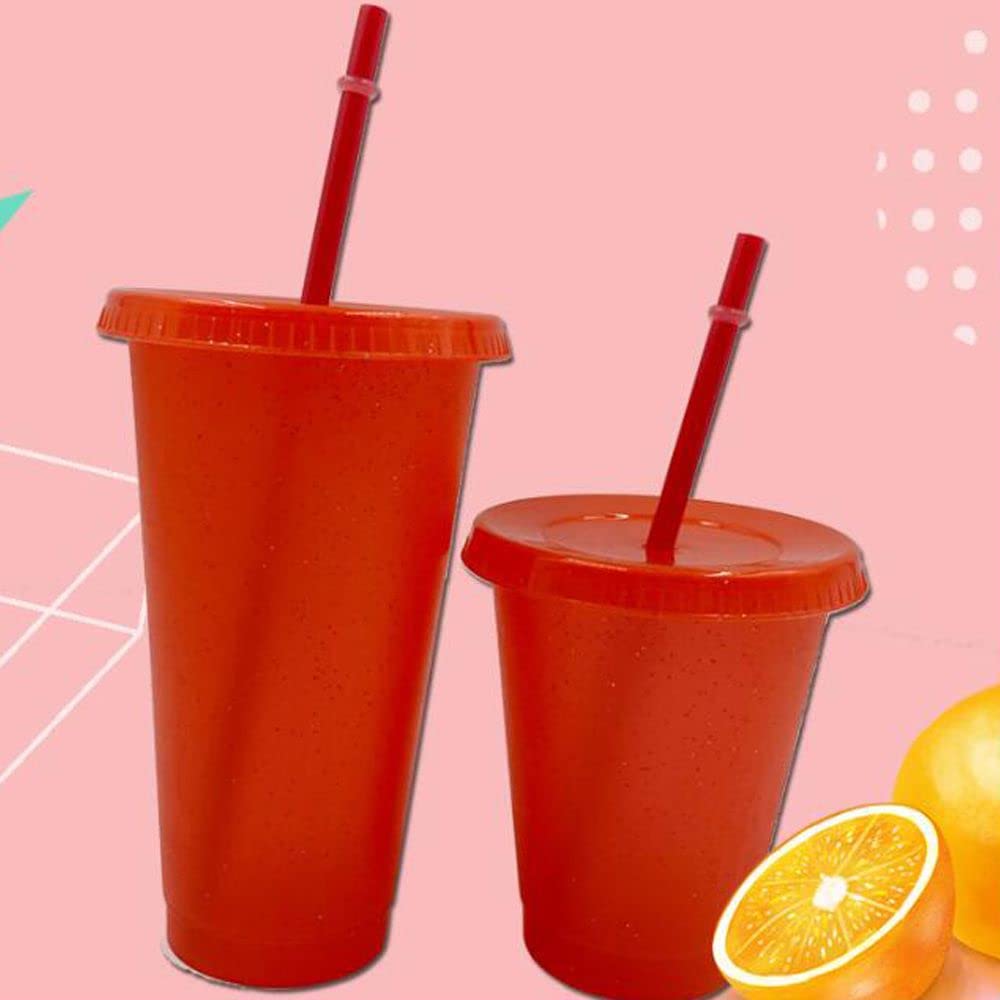 5 pcs 24 oz Water Cup with Straw and Lid Plastic Tumblers Color Changing Cups Tumbler Iced Coffee Lid Water Bottle Travel Mug Cup Reusable Cups Plastic Cups Summer Party Bulk Cold for Adults Perfect