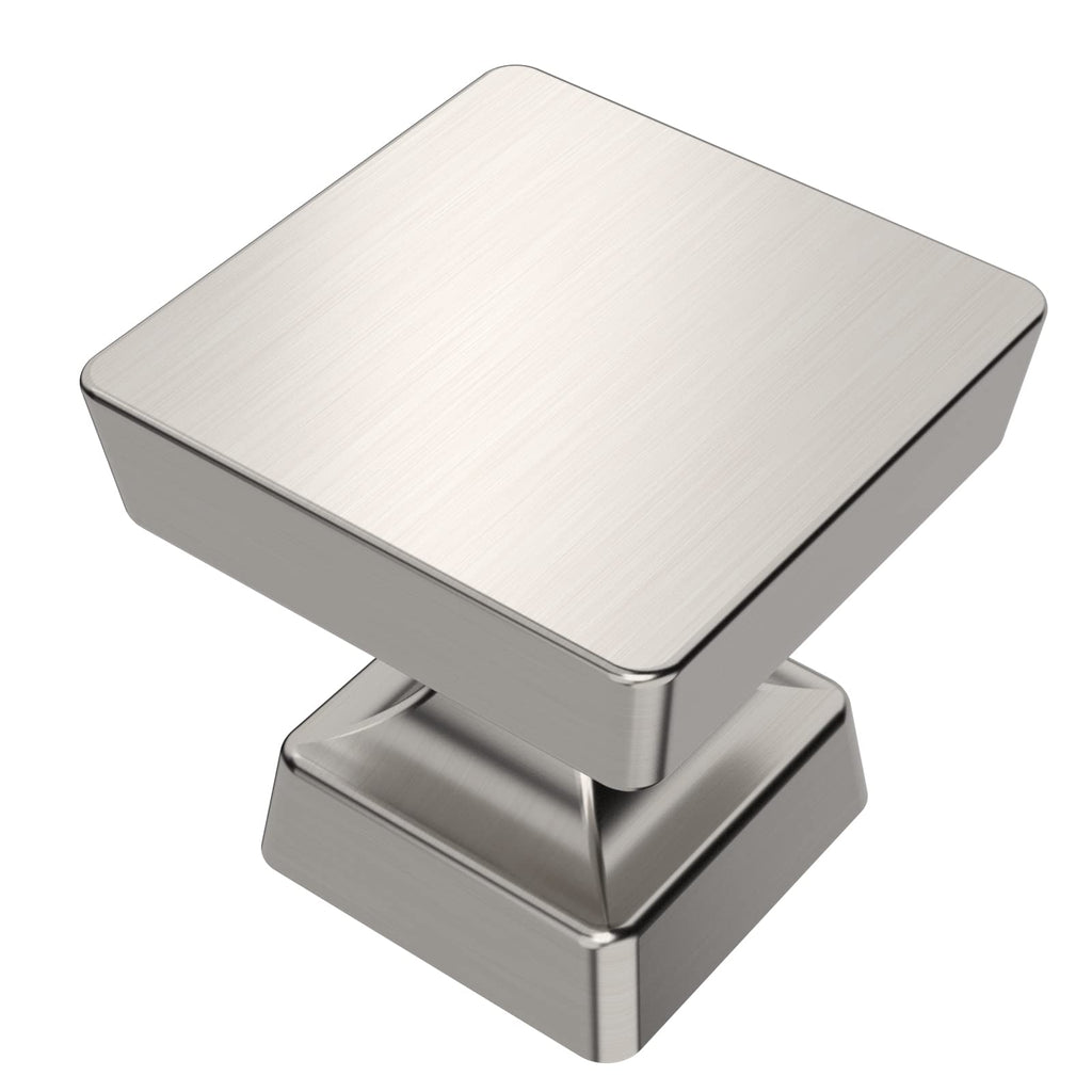Amerdeco 10 Pack Brushed Satin Nickel Cabinet Knobs 1.2 Inch(30mm) Single Hole Cabinet Handles Dresser Knobs Drawer Knobs and Pulls for Bathroom Cabinets ZH0008