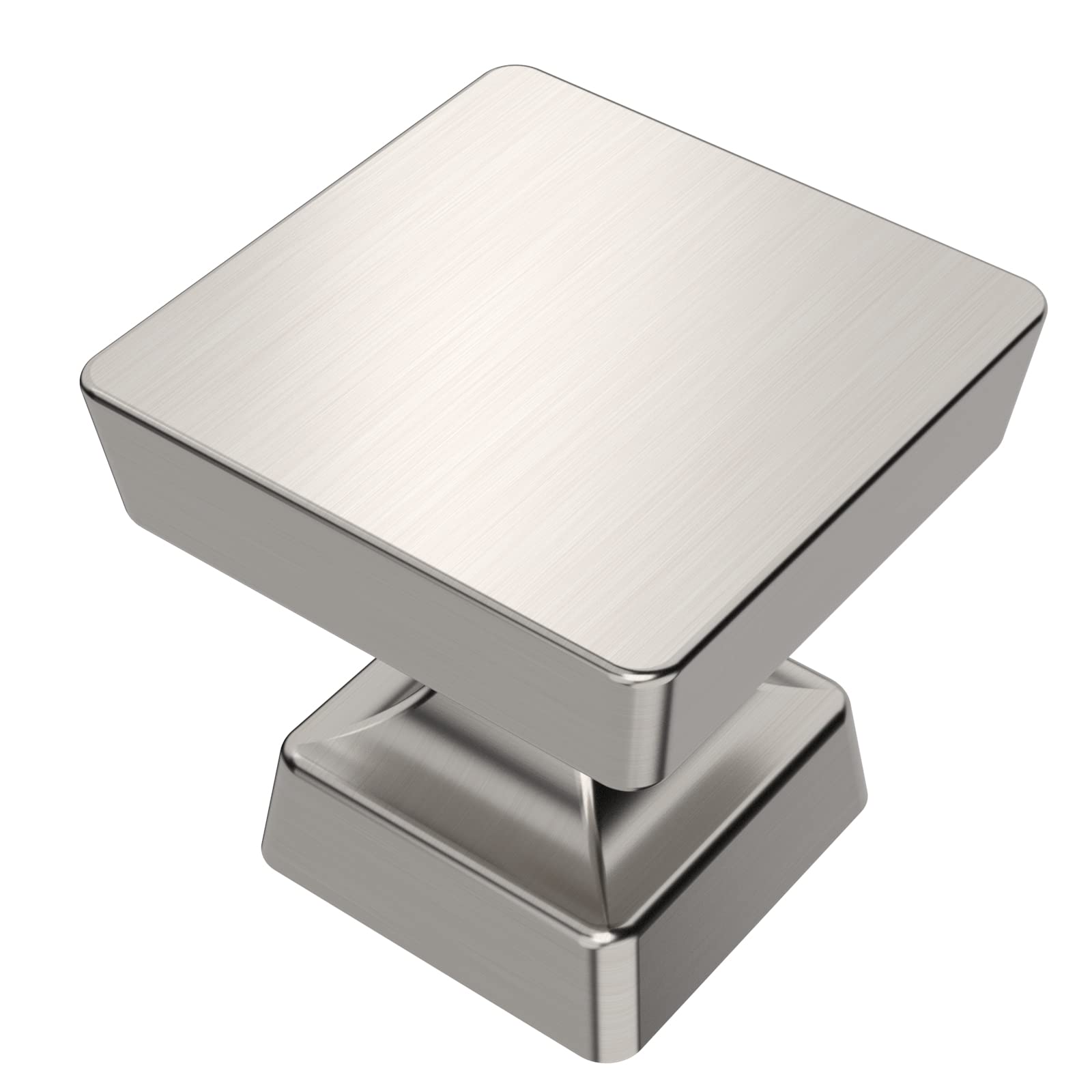 Amerdeco 10 Pack Brushed Satin Nickel Cabinet Knobs 1.2 Inch(30mm) Single Hole Cabinet Handles Dresser Knobs Drawer Knobs and Pulls for Bathroom Cabinets ZH0008