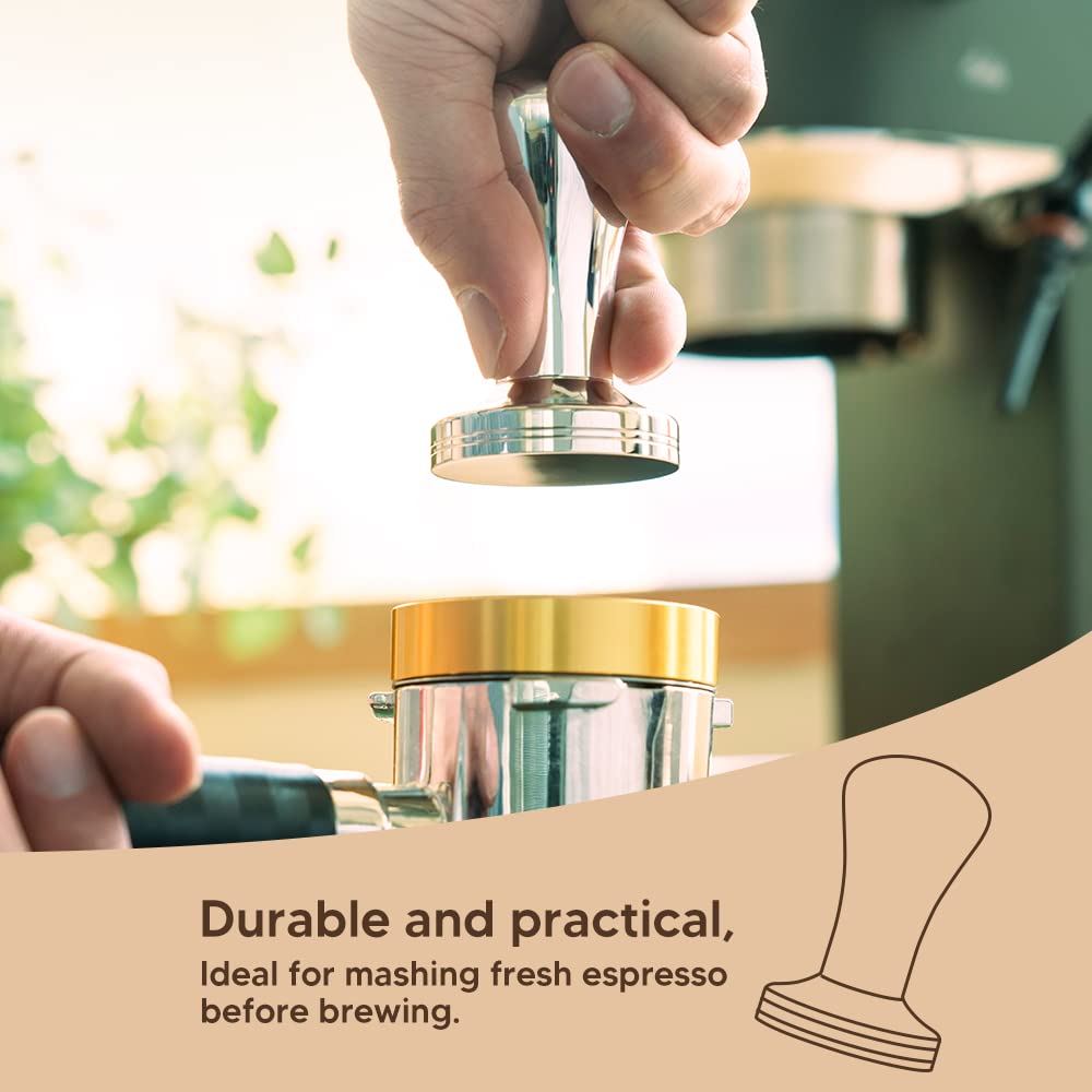 HAILASRE Espresso Coffee Tamper 51mm Stainless Steel Barista Espresso Base Coffee Bean Press