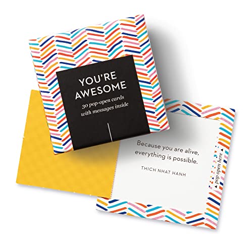 Compendium ThoughtFulls Pop-Open Cards — 3-Pack of You're Awesome, Smile, Be Happy — 90 Pop-Open Cards, Each with a Different Message Inside