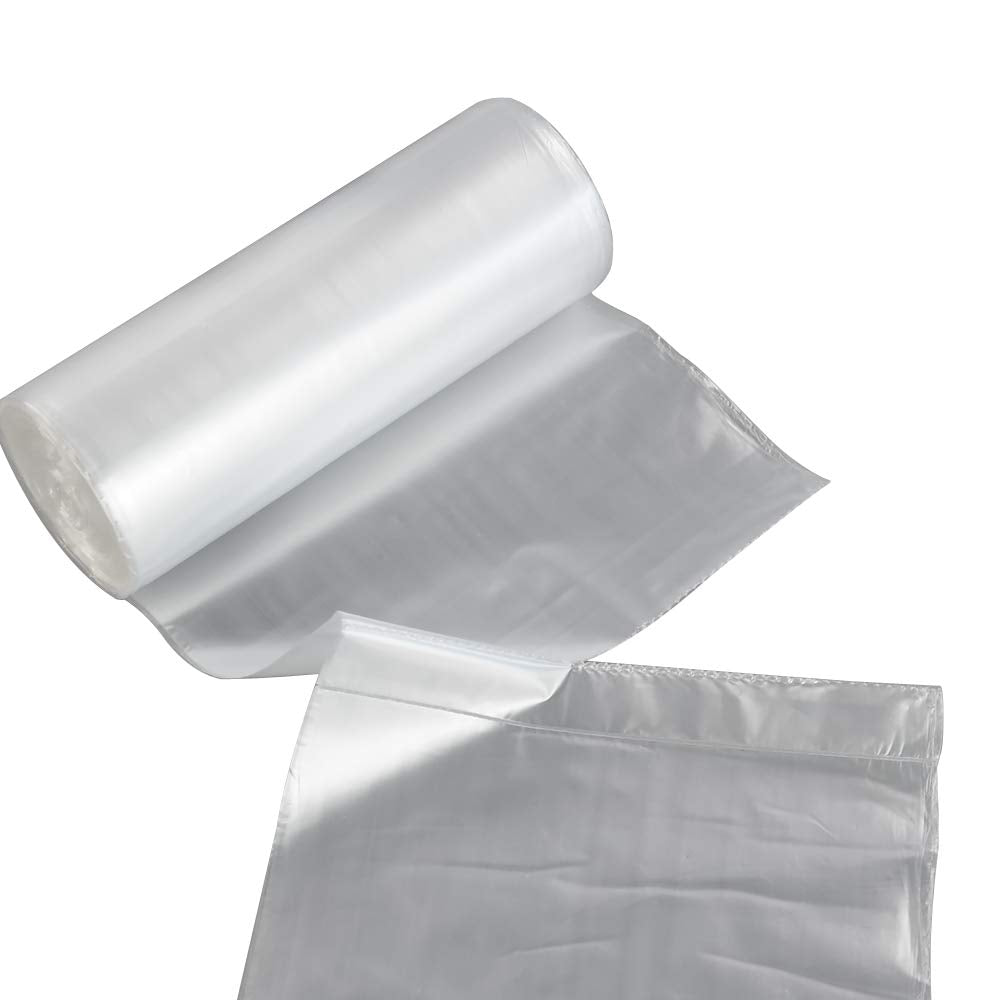Jekiyo 4 Gallon Trash Bags, Small Garbage Bags, 6 Rolls / 150 Counts (Clear & Grey)
