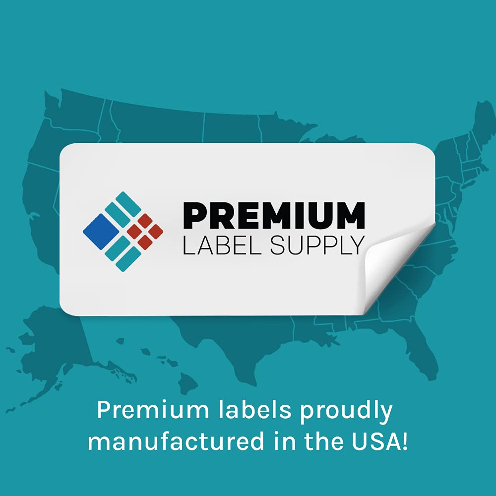 Premium Label Supply White Sticker Shipping Labels – 4" x 5" – Laser/Inkjet Compatible – (4 per Sheet), 25 Sheets - 100 Total Adhesive Labels