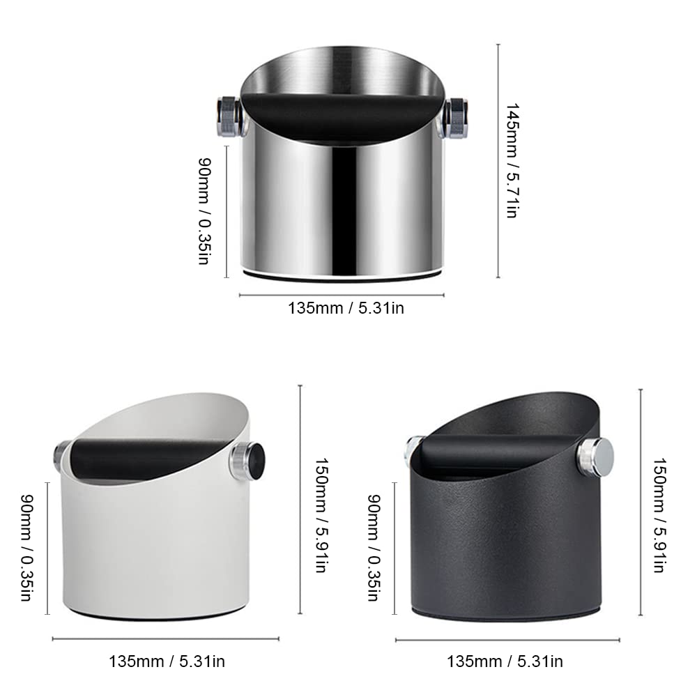 Ompellus Espresso Knock Box, Large Capacity & Non-Slip Base Coffee Knock Box, Barista Tools, Espresso Machine Accessories (Black)