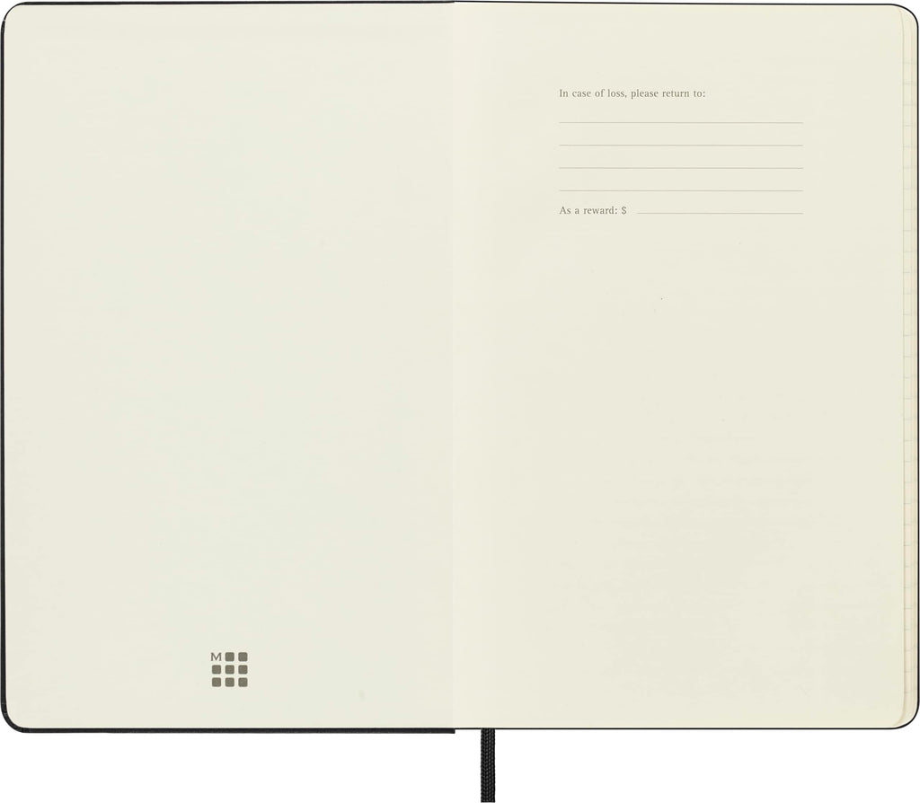 Moleskine Classic Notebook, Hard Cover, Large (5" x 8.25") Ruled/Lined, Black, 240 Pages