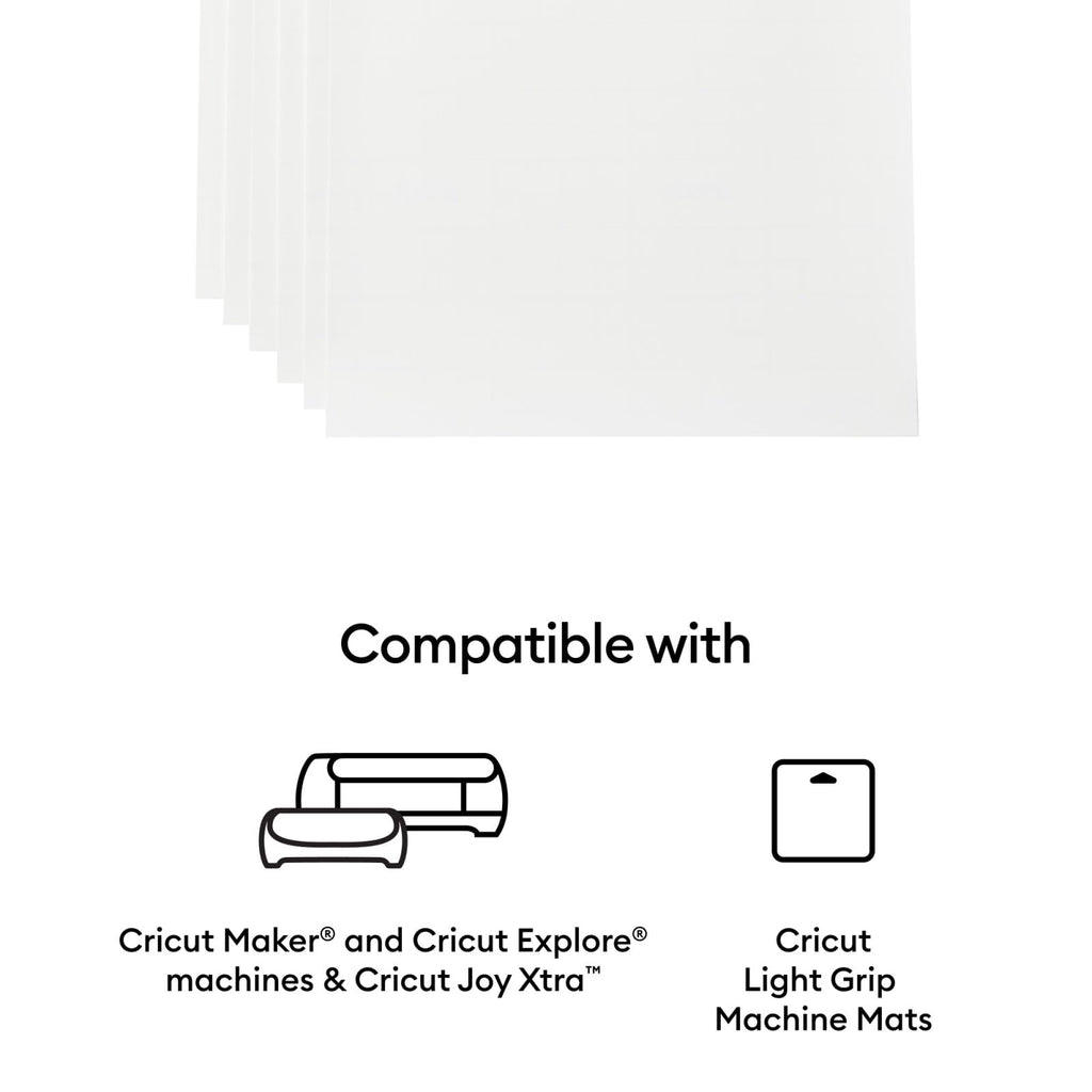Cricut Printable Vinyl, 40 Transparent Sheets (8.5" x 11") - Compatible with Inkjet Printers - for Joy Xtra, Explore, & Maker Machines