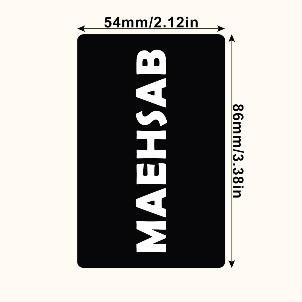 100 Pcs Blank Metal Business Cards, MaehSab 0.2mm Aluminum Laser Engraved Black Name Card, Metallic Office Name Cards DIY Gift, VIP Cards DIY (86 x 54 mm)