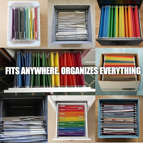 Officemate Plastic Hanging File Frame, 24" - 27", Letter and Legal Size, 1 Set (91970)