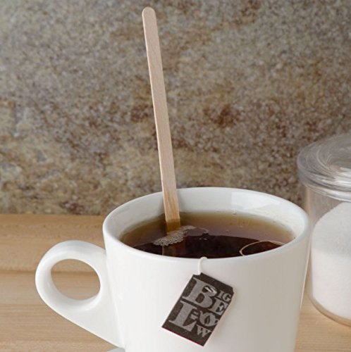 Eco-Packaging 7" Compostable Birch Wood Coffee Beverage Stirrers, Case of 1000