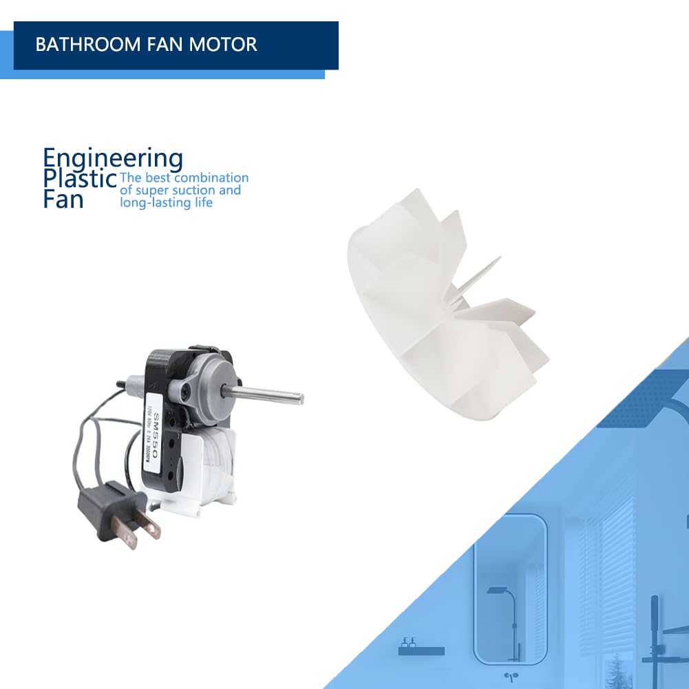 SM550 Bathroom Fan Motor Replacement Kit, 50 CFM, Exhaust Fan Motor Replacement for Broan F650, Bay Motors, Sears 569