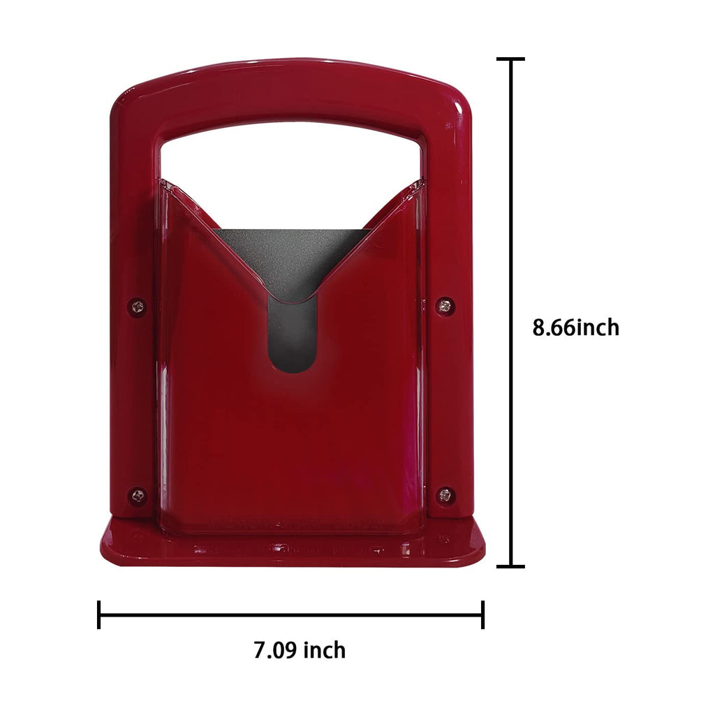 Red Bagel Slicer for Home, Bagel Cutter Stainless Steel
