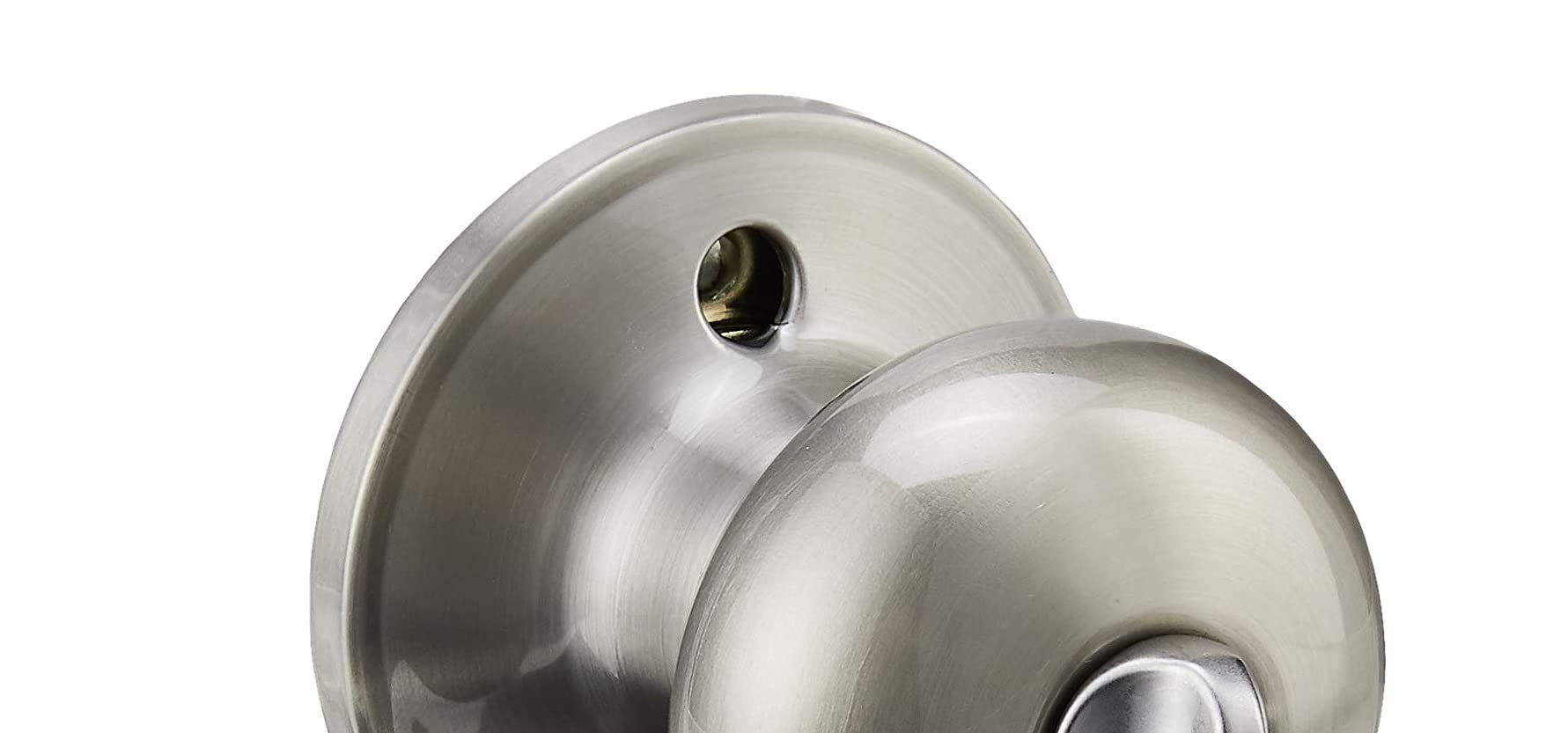 J-Series by SCHLAGE Stratus Bed and Bath Knob, Satin Nickel (J40STR619)
