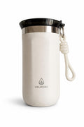 VELMORX Insulated Stainless Steel Travel Mug – 12 oz | Leak-Resistant Lid, Double-Wall Vacuum Coffee Cup – Keeps Drinks Hot/Cold – Reusable Portable Mug (White)