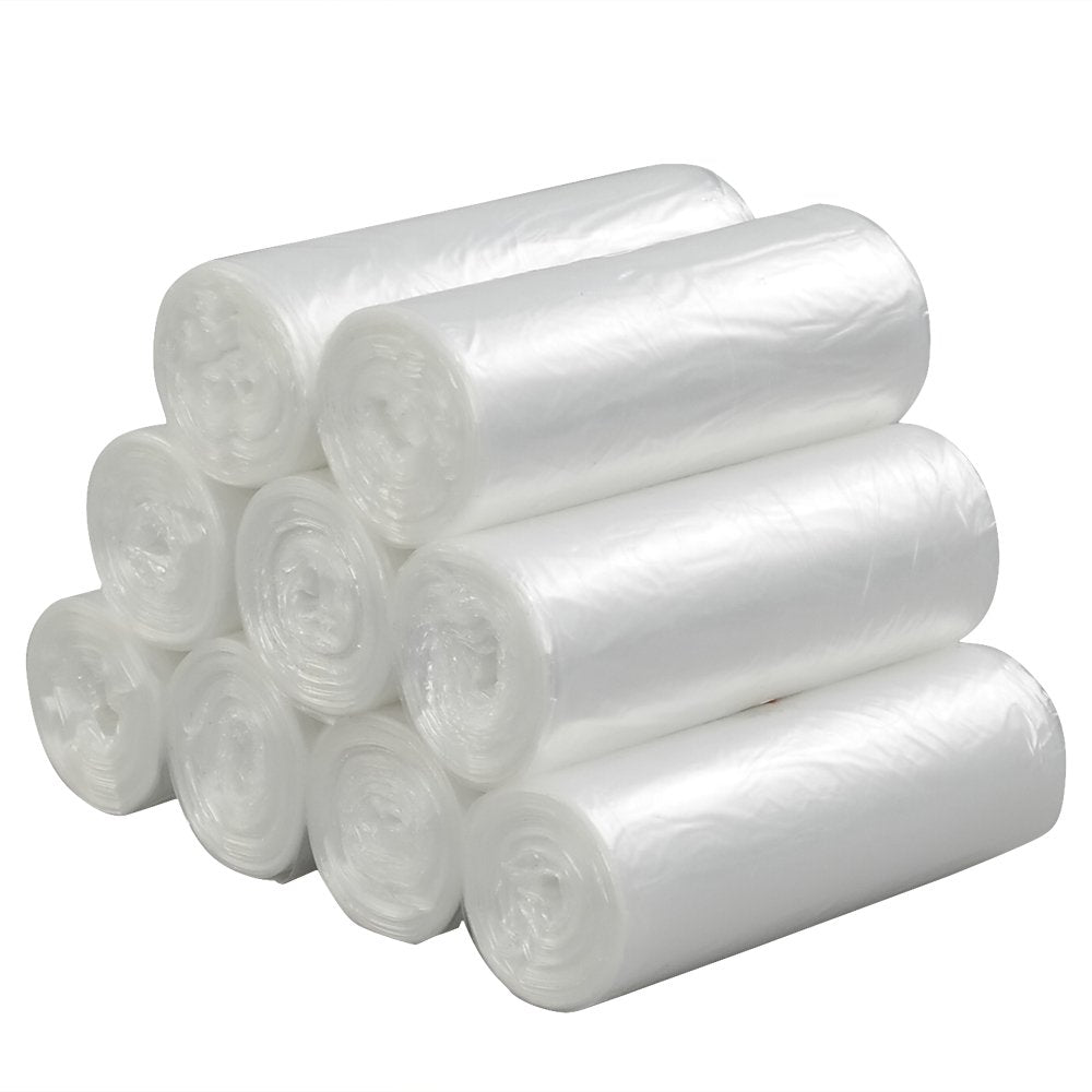 Vababa 6 Gallon Trash Bags, 225 Counts, Clear