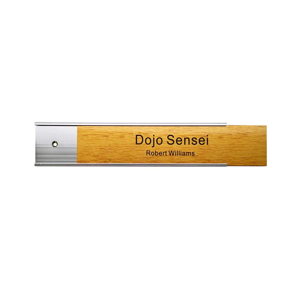 Nameplate Holder Wall or Door 5Pack (Silver, 2“ × 8”)