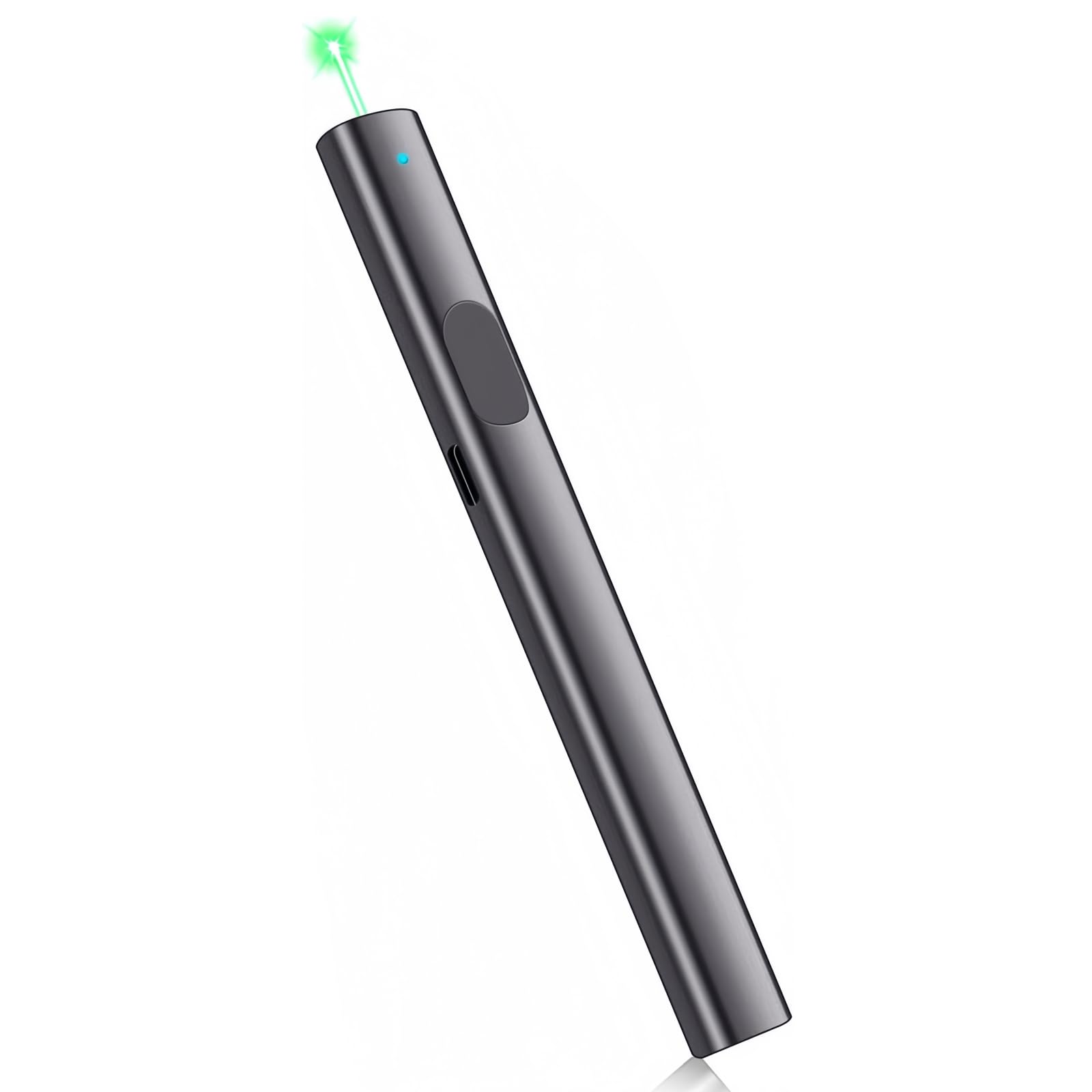 M Monoie Green Laser Pointer 1000ft Long Range, High Visibility Bright Beam, Metal Body Pen, for Teachers, Construction, Realtors, Presentations, Outdoor Use (Grey)