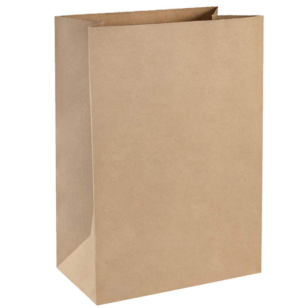 BagDream Grocery Bags 12x7x17 Inches 50Pcs Heavy Duty Kraft Brown Paper Grocery Bags Durable Kraft Paper Bags, Paper Barrel Sack Bags, 100% Recycled Kraft Paper Gift Bags Bulk