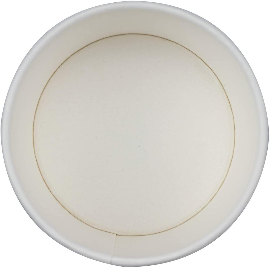 QYCX 100 Pcs Paper Cups for Ice Cream, Coffee, Soup - Disposable Hot/Cold Tableware Snack Bowl Drinking Sundae Cup Food Container Takeout for Espresso