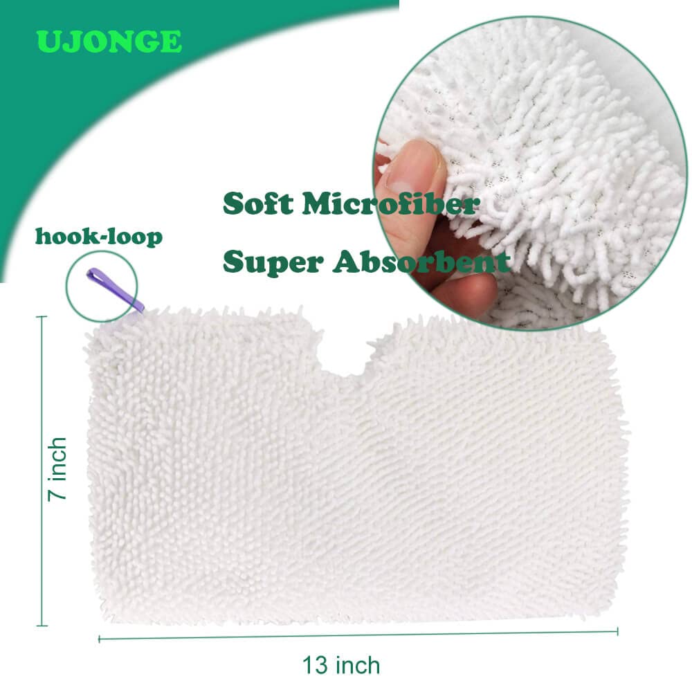 5 PCS Steam Mop Pads Replacement for Shark, Washable Microfiber Pocket Mops Pad Compatible with for Shark S3500 Series S3501 S3601 S3550 S3901 SE450 S3801CO S3601D S2901 S2902