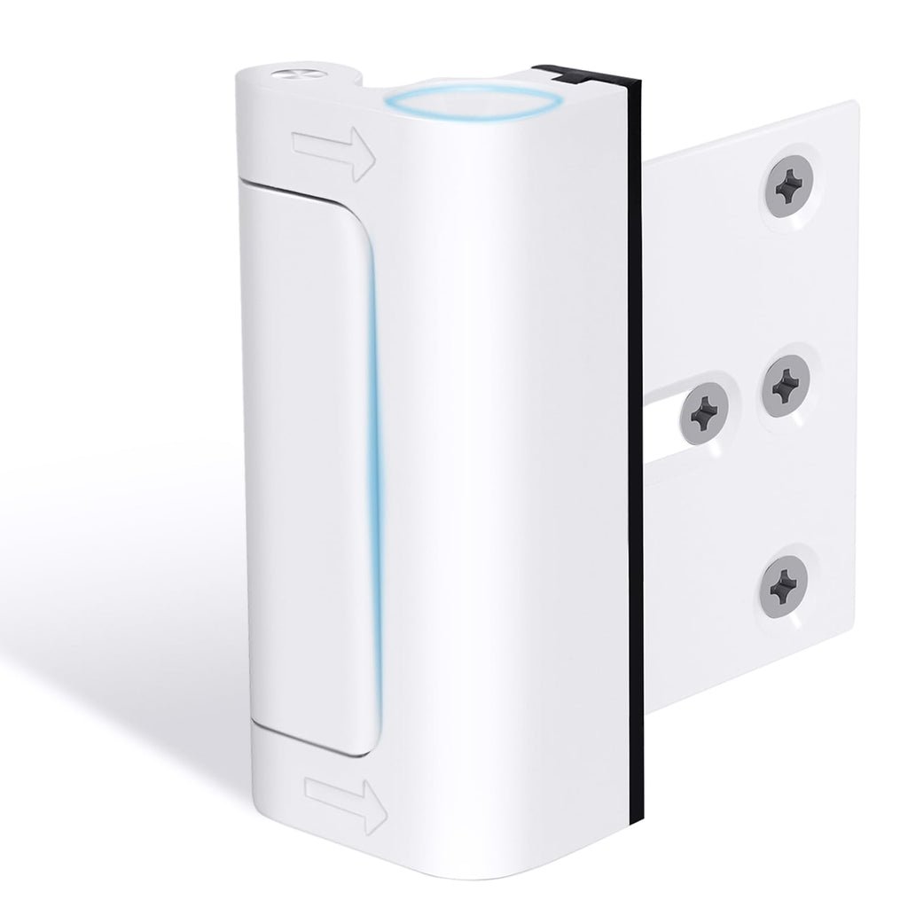 Door Reinforcement Lock Withstands 800lbs of Force - Extra Door Lock for Kids Safety with 8 Screws Prevents Unauthorized Entry,Add a Door Security Lock for Home Safety & Privacy (White, 1 Pack)