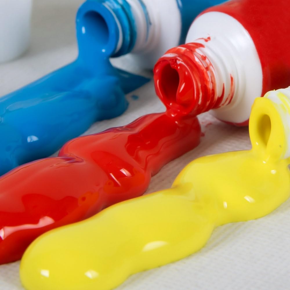 Mont Marte Acrylic Paint 24 Colours x 12ml Tubes, Semi-Gloss Finish, Suitable for a Variety of Painting Styles