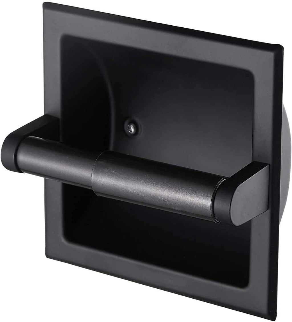Recessed Toilet Paper Holder,Wall Toilet Paper Holder, Brushed Nickel Recessed Toilet Tissue Holder Includes Rear Mounting Bracket