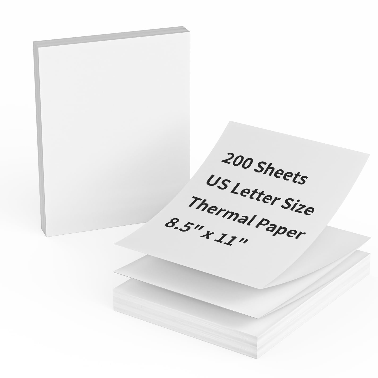 FungLam Thermal Printer Paper 8.5 x 11 Inch, 200 Sheets US Letter Size Thermal Paper, Folded, Continuous, Perforated, Compatible with A4 Portable Thermal Printer