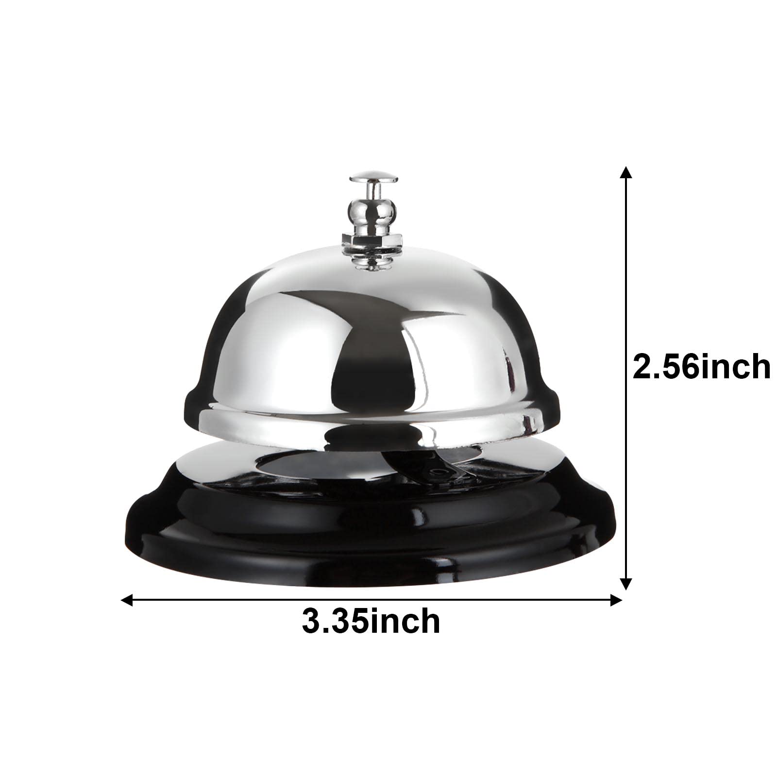 CYEAH 8 Pack Desk Bell, 3.3 Inch Metal Anti-Rust Ringing Service Bell, Big Button Desk Call Bell for Service, Hotels, Schools, Restaurants, Warehouses, Hospitals, Reception and Pet Dog Training
