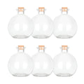 Magic Season Decorative Glass Bottles with Cork Stoppers - 260 ml Potion Bottles (6 Pcs)