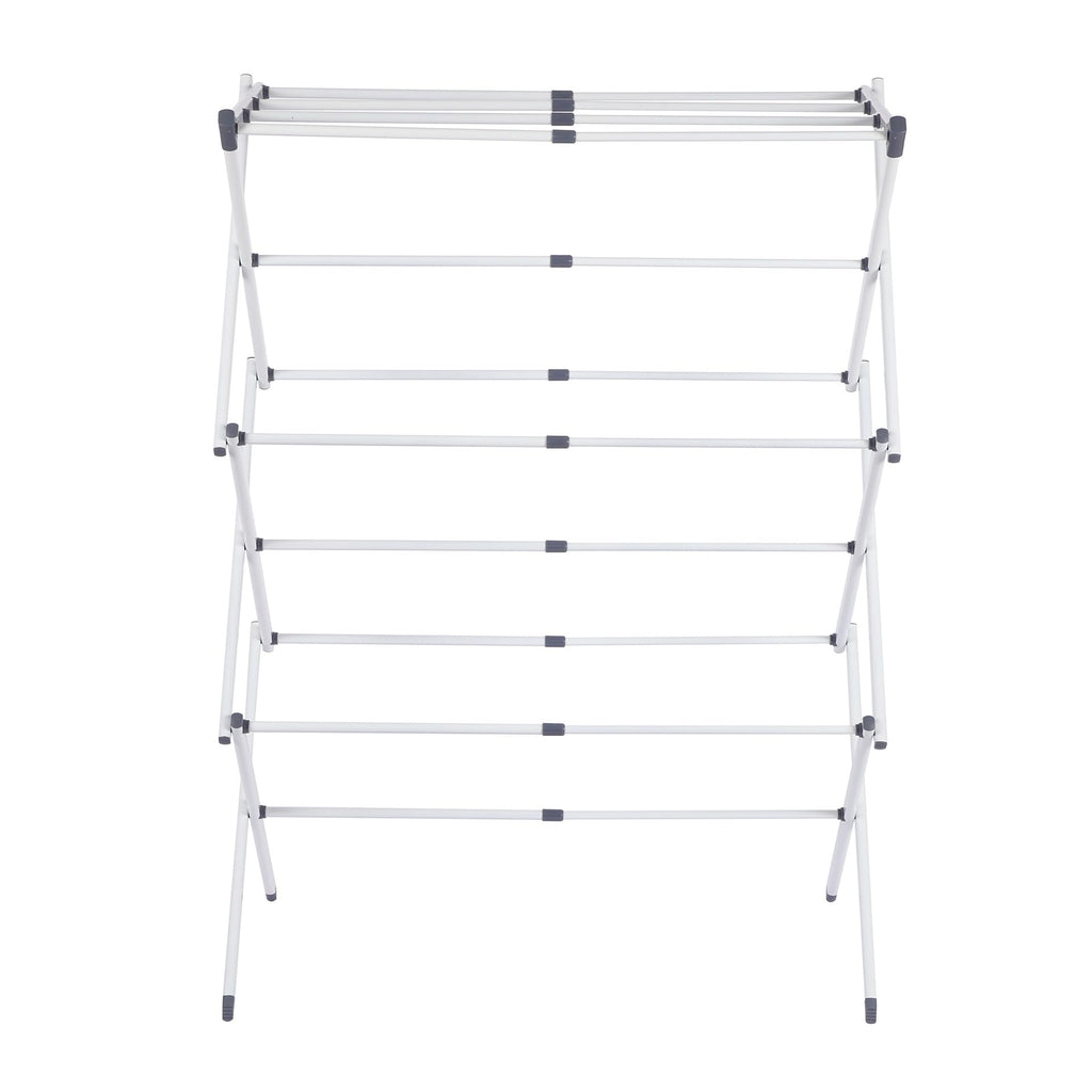 Stanz (TM) Large Expandable Clothes Drying Rack Fold Away Laundry Rack Collapsible 3 Tiers Clothes Drying Rack Steel Max. 30" / 76CM Long No Assemble Needed, Ready to Use