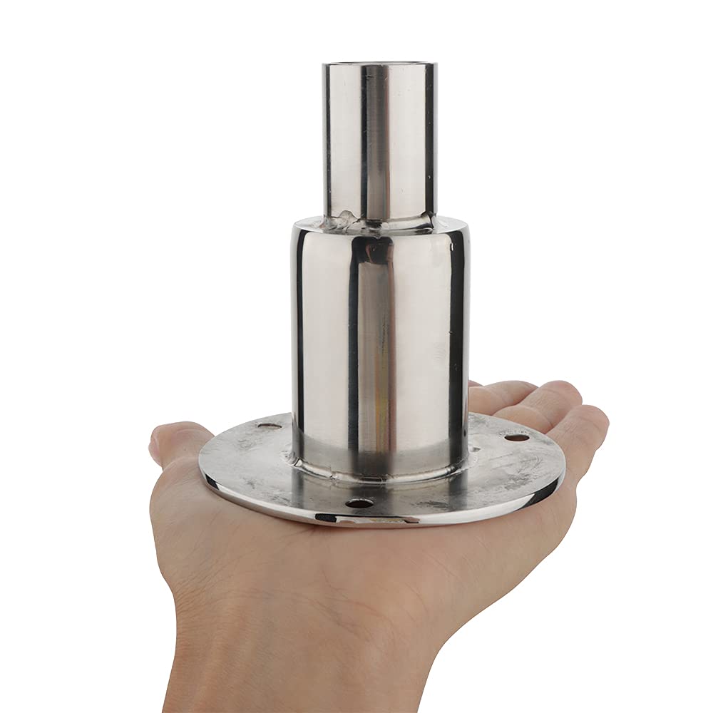 Stainless Steel 316 Straight Thru Hull Exhaust Skin, Fitting 24mm Tube Pipe Socket Hardware, for Diesel Parking heaters
