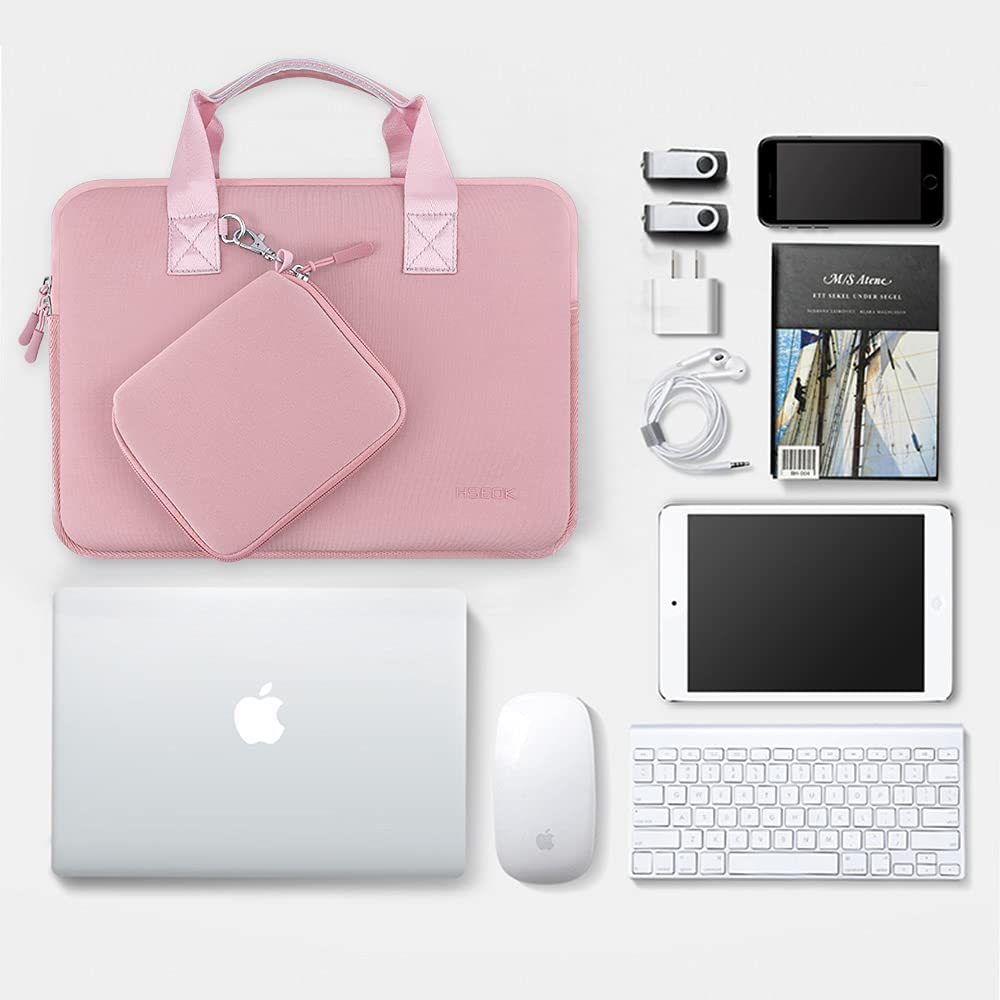 Hseok Laptop Sleeve 13.3-14 inch Case with Small Pouch, Neoprene Computer Bag Compatible with MacBook Pro 14" M4/M3/M2/M1 2025-2021, Mac Air/Pro 13.3" and Most 13-14 inch Notebooks,P02K01