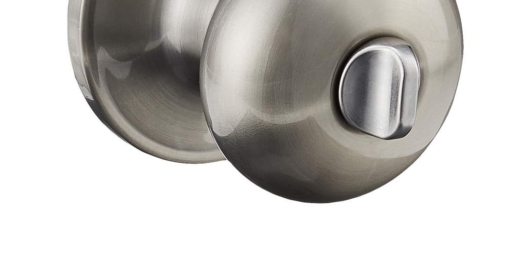 J-Series by SCHLAGE Stratus Bed and Bath Knob, Satin Nickel (J40STR619)