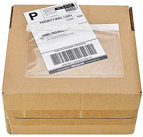 Coopaty 6" x 9" Adhesive Packing List Envelopes Clear Plastic Mailing Shipping Envelope Pouch (200 Pack)