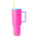 Simple Modern 40 oz Trek Tumbler with Handle and Straw | Insulated Stainless Steel Water Bottle Iced Coffee Cup Travel Mug | 40 oz | 80s Mix
